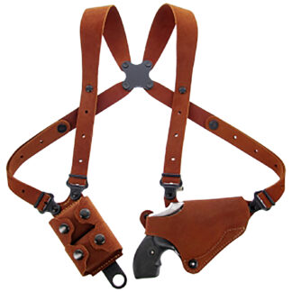Galco Classic Lite 2.0 Shoulder System for S&W J Frame and Charter Arms Undercover, Natural Leather Tan