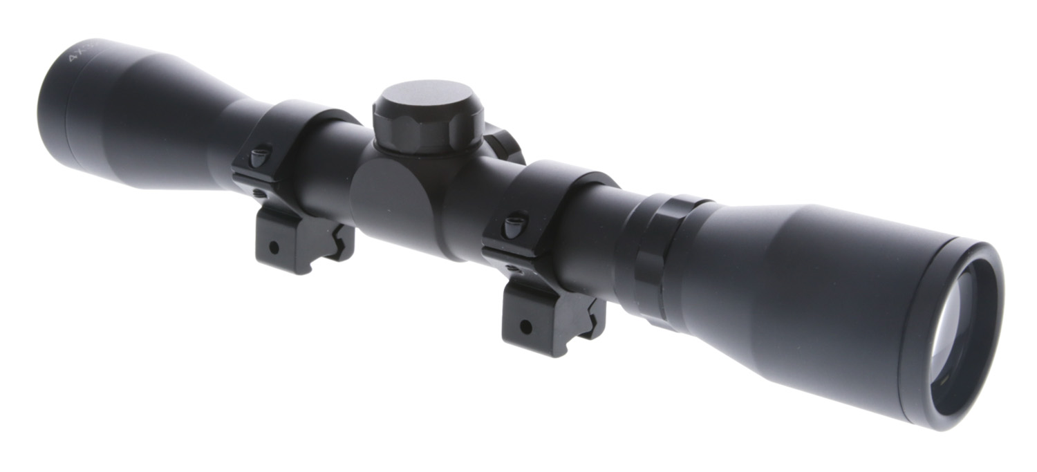 Truglo Buckline 4x32mm Scope, Duplex Reticle, 3/8 in Dovetail Rings, Matte Finish
