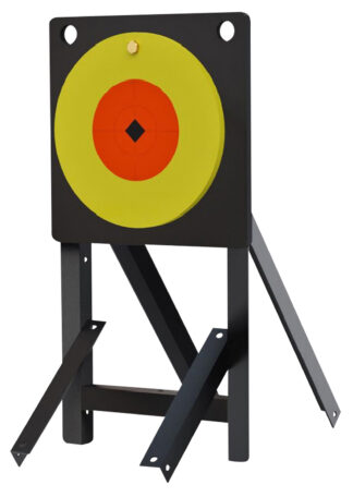 Birchwood Casey LCSPLR Large Range Spoiler Alert AR500 Steel Bullseye 10 in Orange/Yellow, 0.50 in Thick