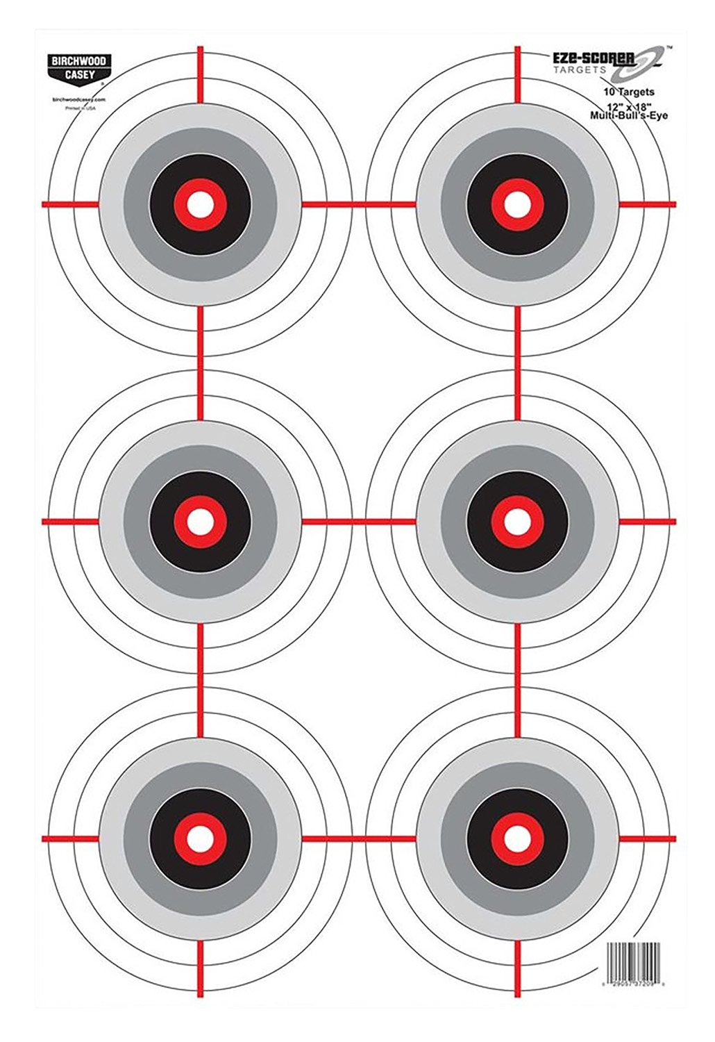 Birchwood Casey EZE-Scorer Bullseye Targets 12 in x 18 in Black/White, Pkg of 100