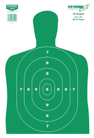 Birchwood Casey EZE-Scorer BC-27 Silhouette Paper Targets 12 x 18 in, Pkg of 100