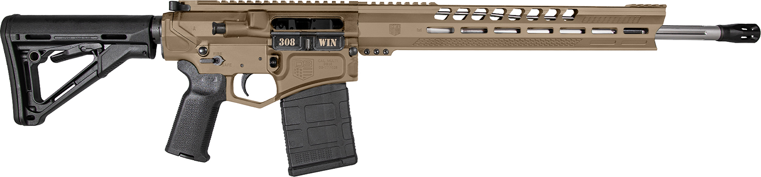Diamondback DB10 .308 18" Semi-Auto 20+1 Flat Dark Earth with Black Gold Lower