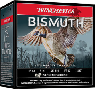 Winchester SWB1231 12 Gauge 3 in #1 Bismuth Shotshell, 1 3/8 oz, 25 Rounds/Box