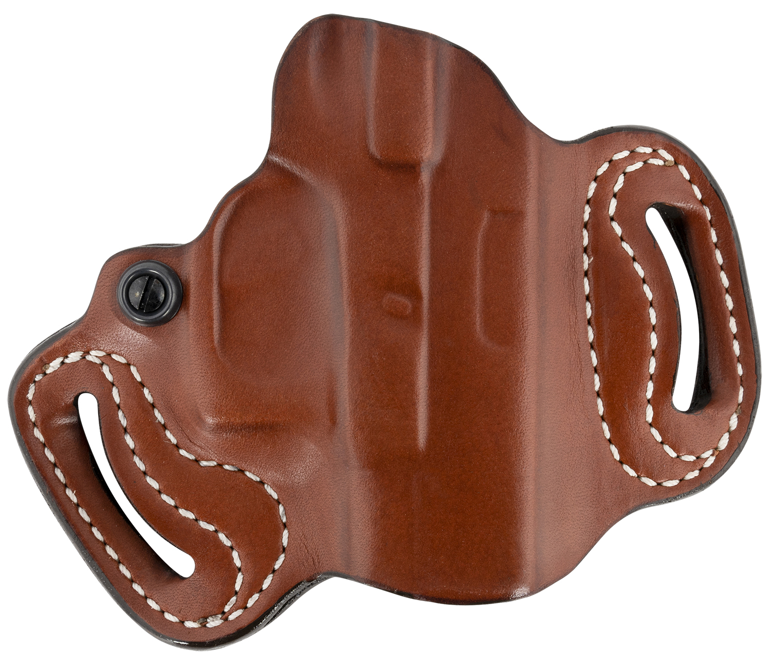 DeSantis Mini Slide OWB Tan Leather Belt Slide Holster for Right-Hand Glock 17/19 Gen5 1.75 in