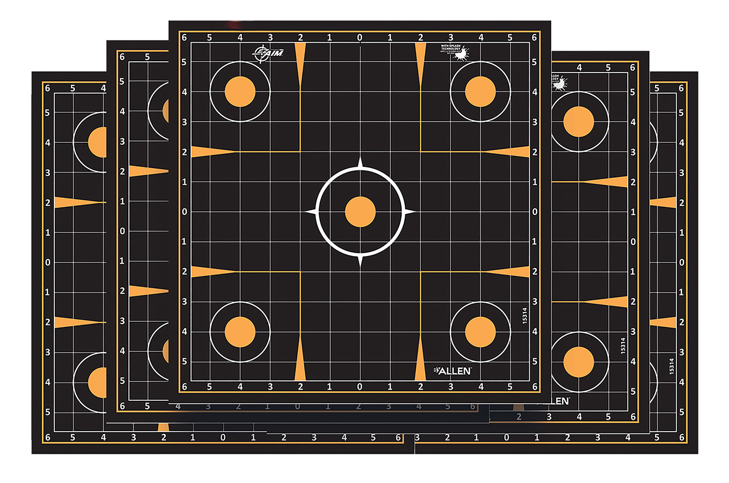 EZ-Aim EZ Aim Splash Self-Adhesive Sight-In Paper Targets, 12x12, 10-Pack