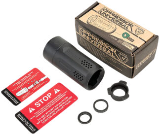 Strike Industries Oppressor Universal Blast Shield 5/8x24, Black Anodized Steel/Aluminum