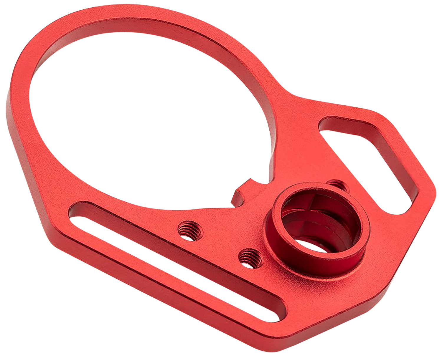 Strike Industries Multi-Function End Plate & Anti-Rotation Castle Nut, Red Finish