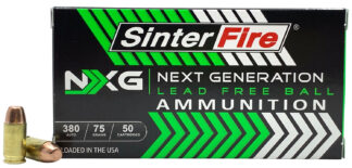 Sinterfire SF38075NXG Next Generation 380 ACP 75 gr Lead-Free Ball 50 Rounds Per Box