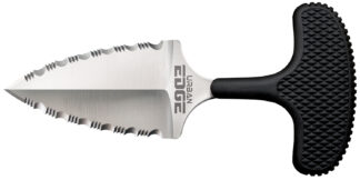 Cold Steel Urban Edge CS43XLSS Fixed Serrated Knife, 2.50in Stone Washed AUS-8A SS Blade