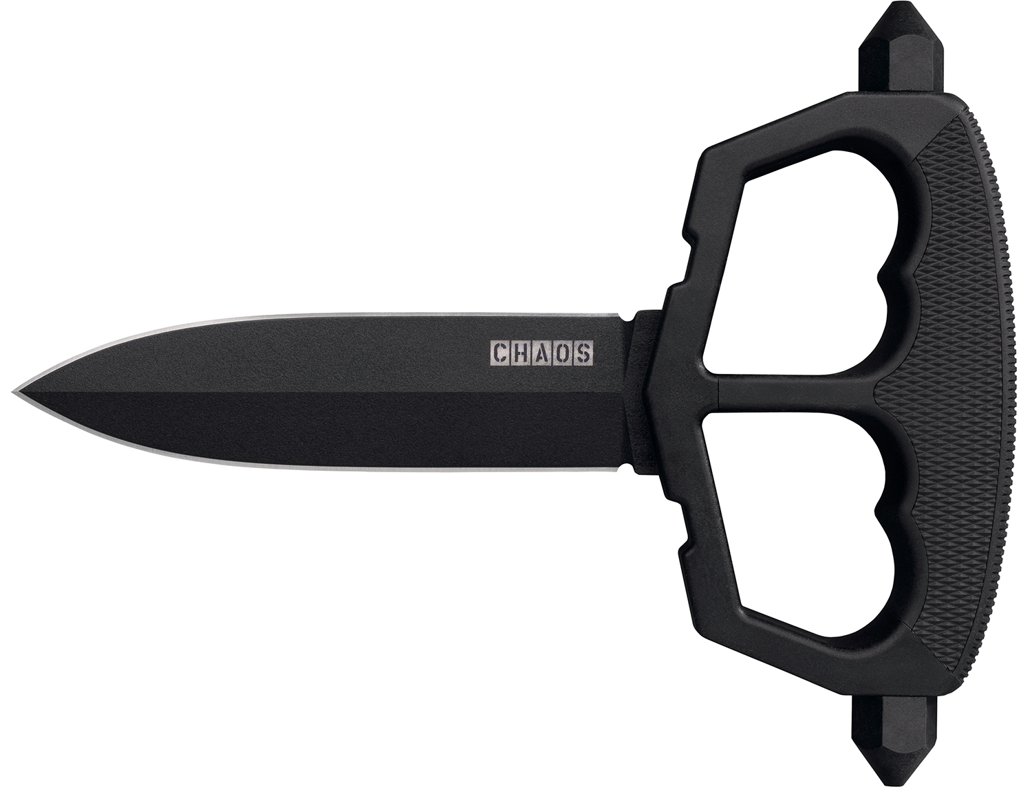Cold Steel CS80NT3 Chaos Push Knife 5 in Fixed D-Guard Black Handle, SK-5 Steel Blade