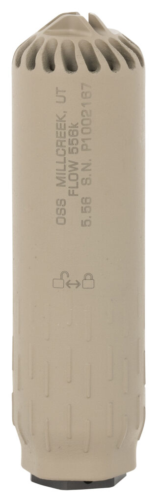 HUXWRX Flow 556k .223 REM/5.56 NATO Quick-Detach Suppressor (FDE) W/ 1/2-28 Flash Hider