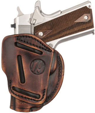 1791 Gunleather 3-Way Concealment Leather Holster, IWB/OWB/Cross-Draw, Fits 1911 3" & 4", Vintage