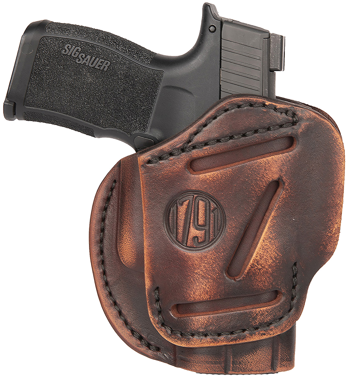 1791 Gunleather 3-Way Concealment Size 02 Vintage Leather Belt-Loop Holster (IWB/OWB)