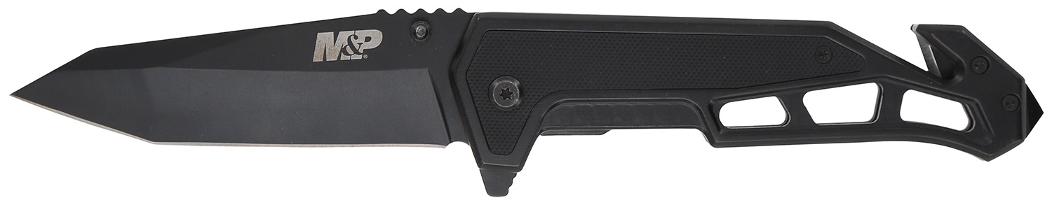 SW Knives M&P Body Guard Folding Knife 5.26 in Blade, 8Cr13MoV Steel, Black G10 Handle