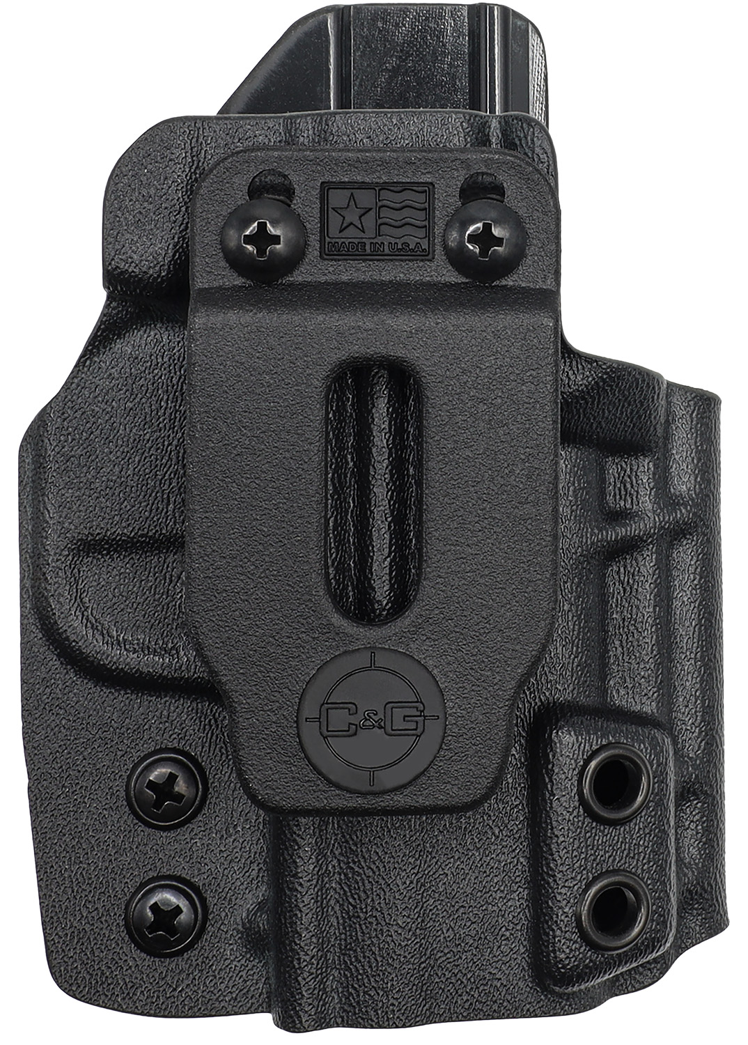 C&G Holsters Covert IWB Kydex Belt Clip Fits Springfield Hellcat, Right Hand (Black)