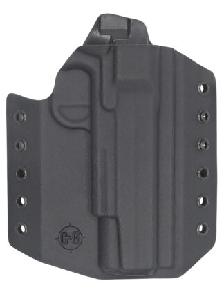 C&G Holsters Covert OWB Black Kydex Belt Loop Holster for 1911 Government 5 in with RMR