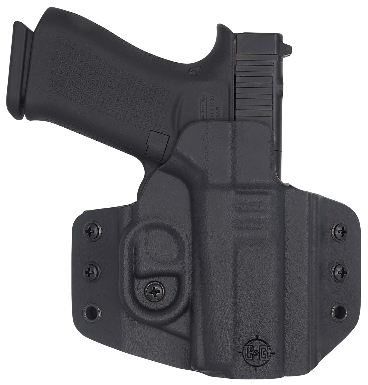 C&G Holsters Covert OWB Black Kydex Belt Loop Holster for Glock 43/43X/MOS
