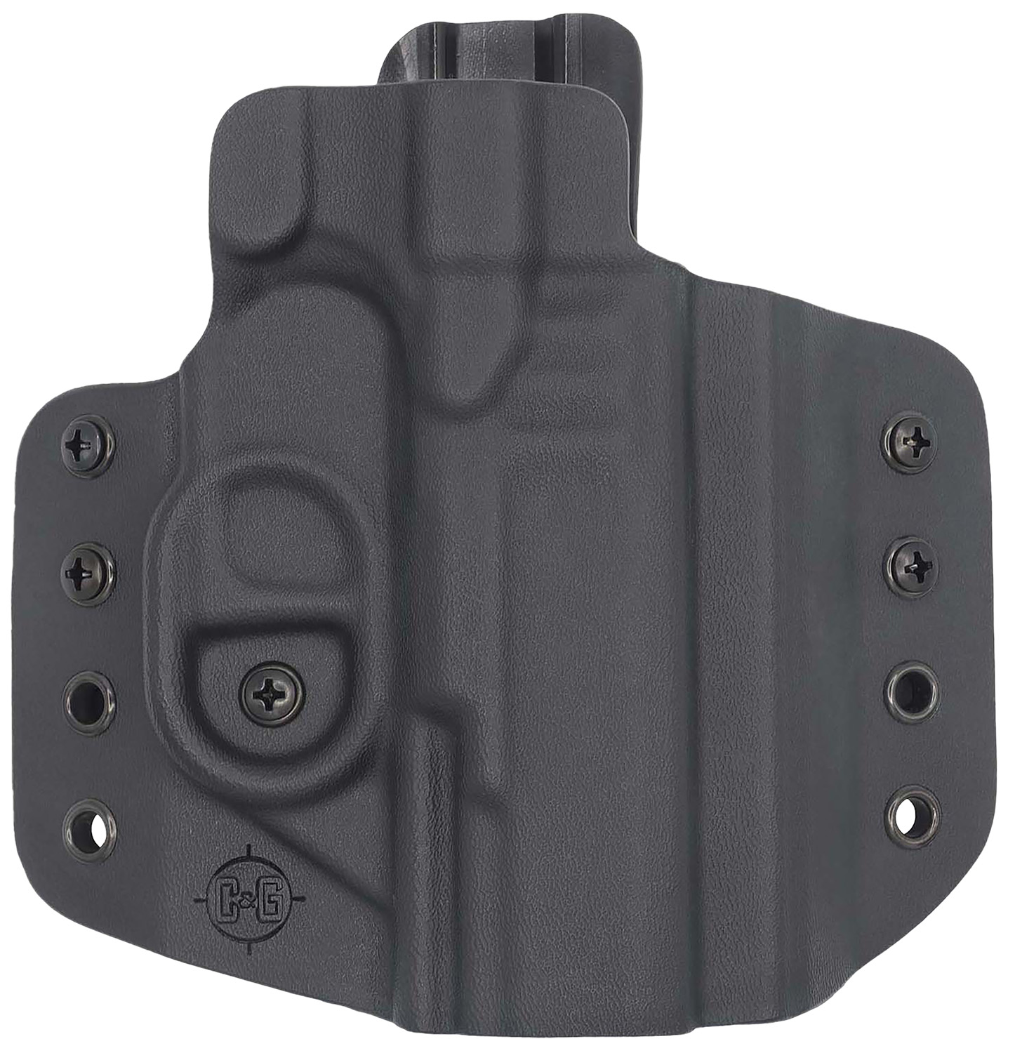 C&G Covert Holster, OWB Belt Loop, Black Kydex, Right-Hand, Fits Walther PDP 4 in
