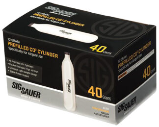 Sig Sauer Airguns AC1240 CO2 Cylinders Cartridges, 12 Grams, 40 Per Box