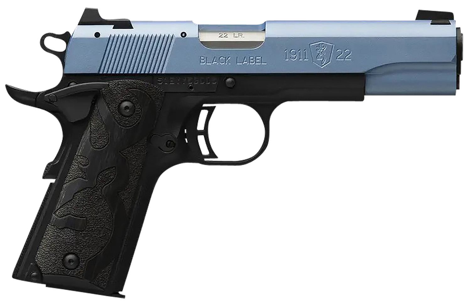 Browning 1911 Black Label .22 LR Semi-Auto 4.25 in Barrel, 10+1 Rds Polar Blue Cerakote