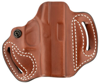 DeSantis Gunhide 086TA8BZ0 Mini Slide OWB Tan Leather Belt Slide Fits Glock 43/43x/48 Belt 1.75" Wide Right Hand
