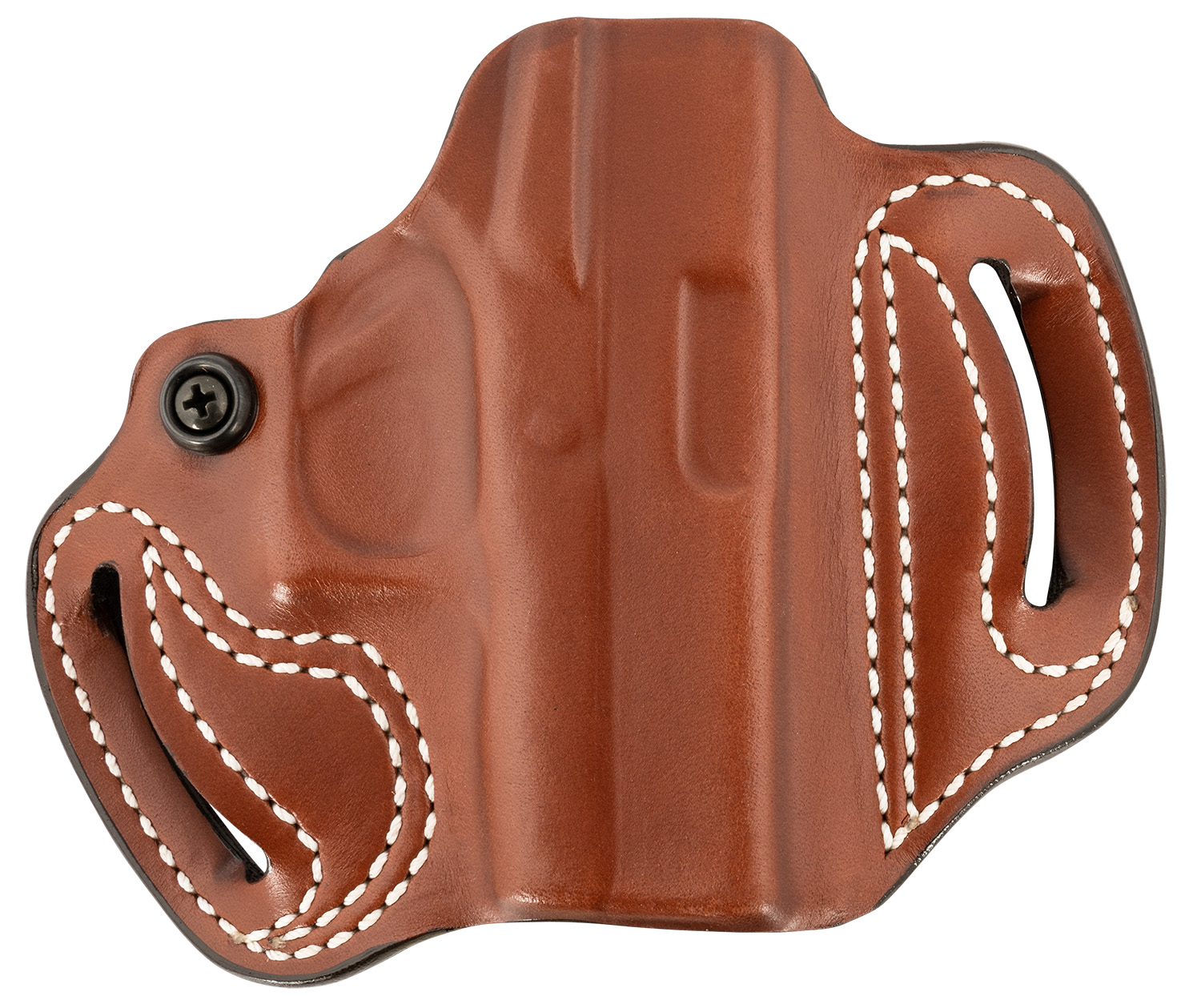 DeSantis 086 Mini Slide OWB Tan Leather Belt Slide Right Hand Glock 43/43x/48