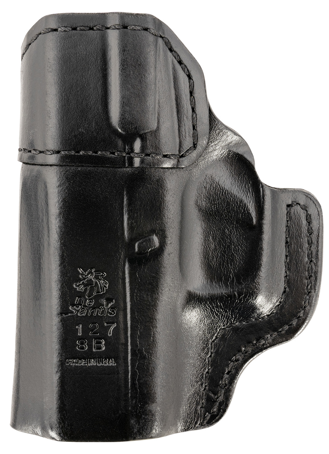DeSantis Inside Heat IWB Holster, Belt Clip, Black Saddle Leather, Fits Glock 43/43X, Right Hand