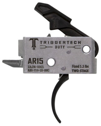 Trigger Tech Duty Mil-Spec Two-Stage Curved Trigger, 5.5 lb Pull, Black Finish, Fits AR-15