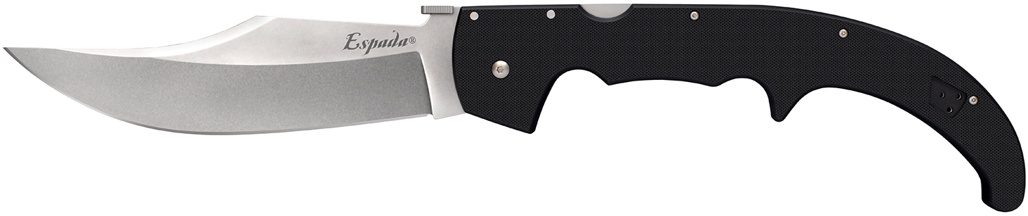 Cold Steel CS62MGC Espada XL 7.50 in AUS-10A SS Clip Point Folding Knife, Black G-10