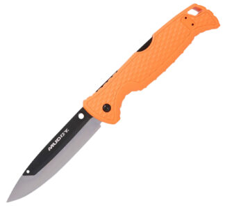 Muddy Outdoors SWAP Replace-a-Blade 3.50" Drop Point Knife, 420J2 SS Blade, Blaze Orange GFN Handle
