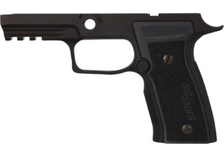 SIG Sauer P320 AXG Grip Module Carry, Black Aluminum Medium Grip with Polymer Panels