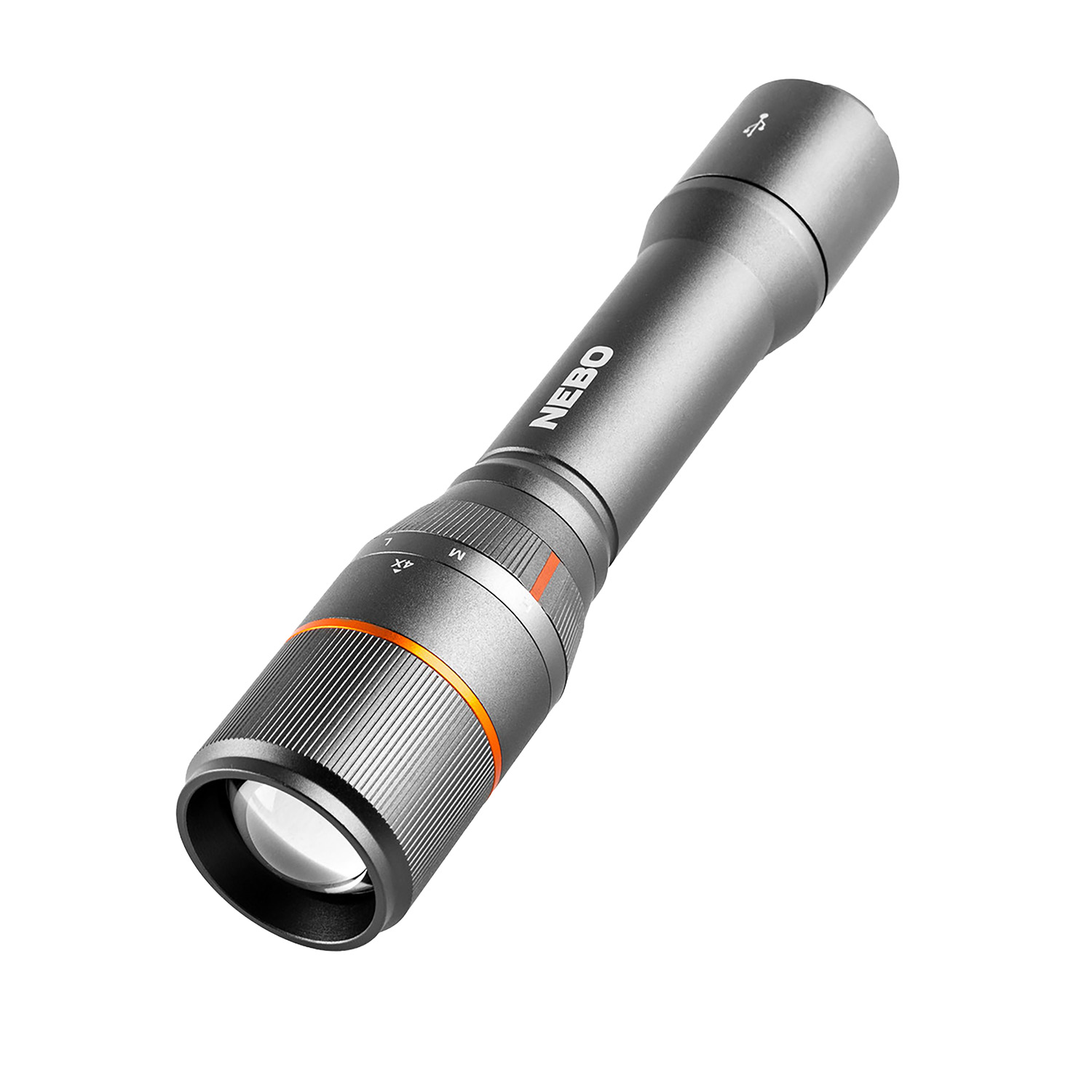 NEBO NEBFLT0020 Davinci 2000 Flashlight Gray 200/800/2,000 Lumens White LED