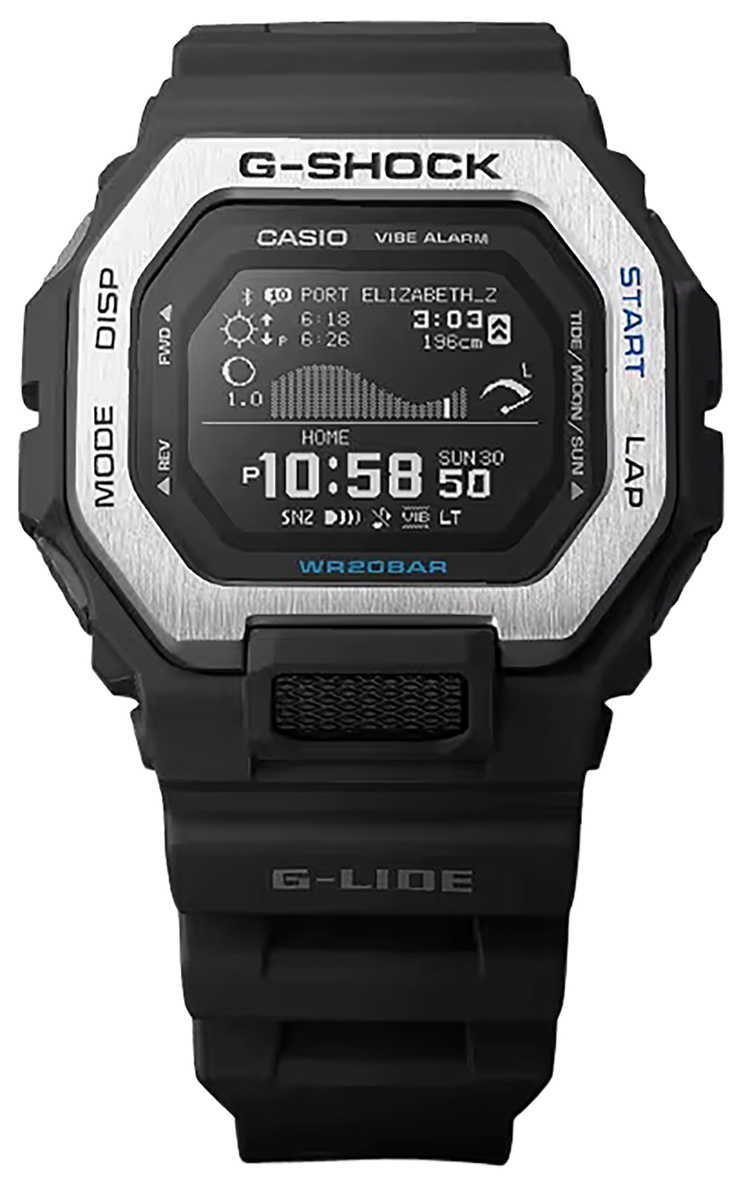 G-shock/vlc Distribution GBX1001CR G-Shock Tactical G-Glide Fitness Tracker Black Size 145-215mm