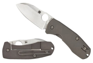 Spyderco Techno 2 2.52" CTS XHP Blade, Stonewashed Titanium Handle