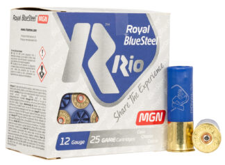Rio Ammunition RBSM324 Royal BlueSteel 12Gauge 3" 1 1/8oz 4Shot 25 Per Box/10 Case
