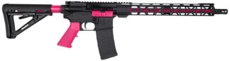 Diamondback DB175AK591 DB15  5.56x45mm NATO 16" 30+1, Black with Prison Pink Accents, Carbon Lower, 15" M-Lok Handguard, Magpul Carbine Stock, A2 Grip