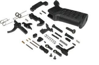 CMMG ZEROED Lower Parts Kit for AR15 Lower Receivers, Black, Ambi Safety & Mag Catch