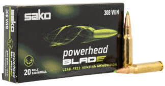 Sako PowerHead Blade 162gr Precision Rifle Ammunition, 20 Rounds Per Box