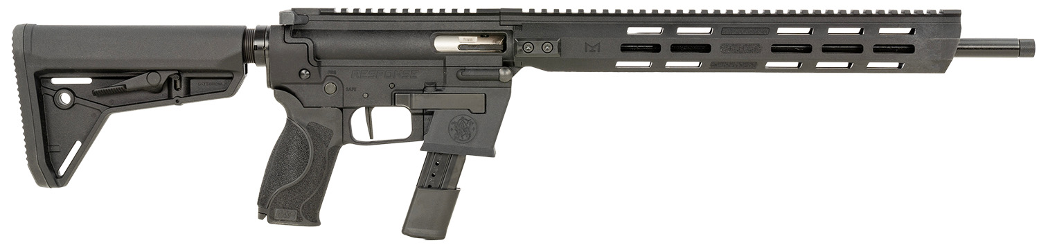 Smith & Wesson 13797 Response 9mm Luger 23+1 (2) 16.50" Threaded Steel Barrel, M-LOK Handguard, Interchangeable Backstrap Grip, Flat Face Trigger, Interchangeable FLEXMAG Mag Well Adapter (2)