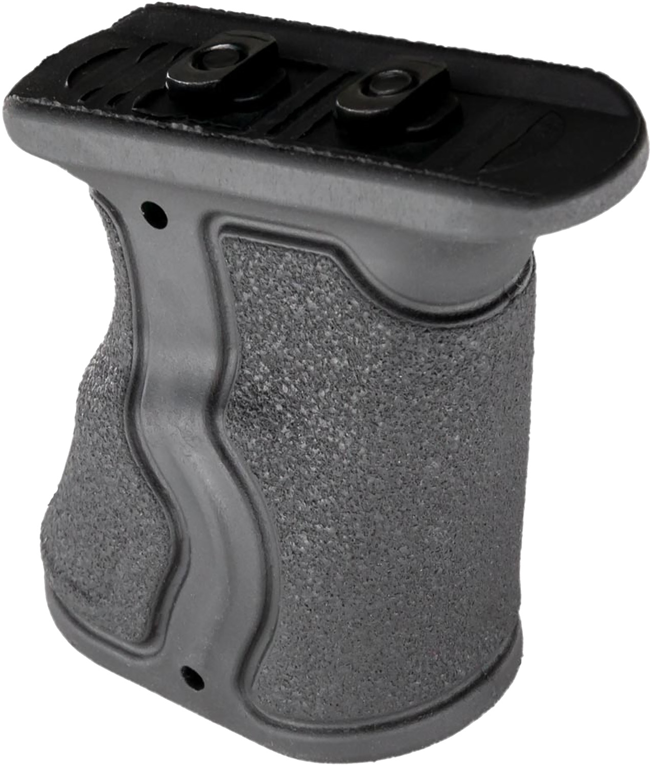 FAB Defense Gradus Ergonomic Angled Forward Grip, Black Polymer with Rubber Overmold, Fits M-LOK
