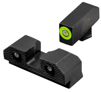 XS Sights R3D 2.0 Tritium Night Sights for Glock 43/48, 3 Dot Green Front/Rear