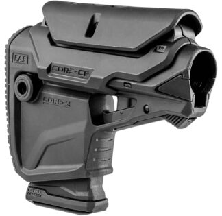 FAB Defense CORE M CP AR15/M16/M4 Survival Buttstock W/10rd Mag Carrier, Adjustable Cheek, Black