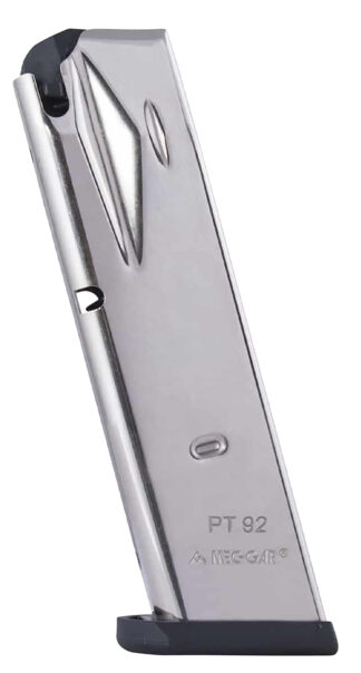 Mec-Gar PT9215N Taurus 9mm Luger 15-Round Nickel Magazine