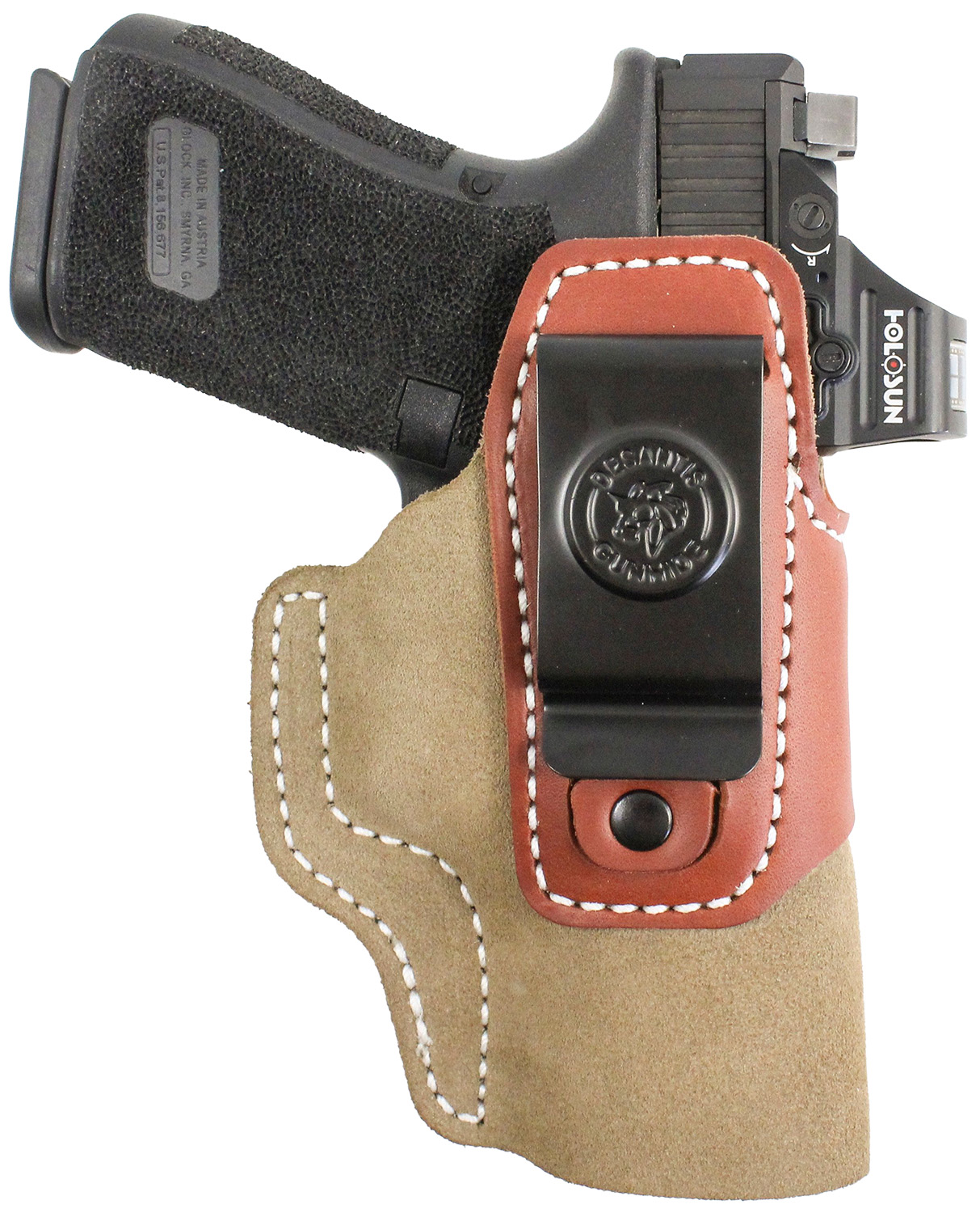 DeSantis Transit IWB Holster for Ruger LCP II, Natural Kydex/Leather, Ambidextrous Belt Clip