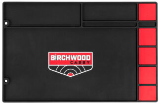 Birchwood Casey Pistol Cleaning Mat 17 in x 11 in Black/Red Rubber