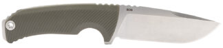 SOG Tellus FX 4.20 in Cryo 440C SS Fixed Clip Point Knife, Stonewashed Blade, Olive Drab GRN Handle