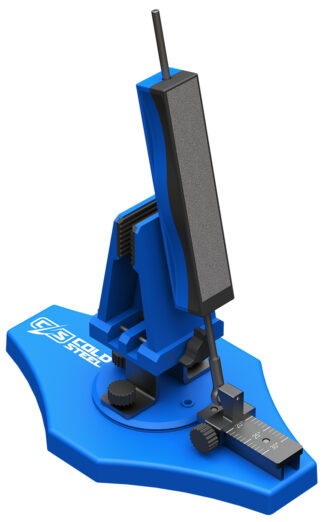 Cold Steel CSKSBKS Benchtop Knife Sharpener Blue Fixed Diamond Sharpener Includes Carry Case