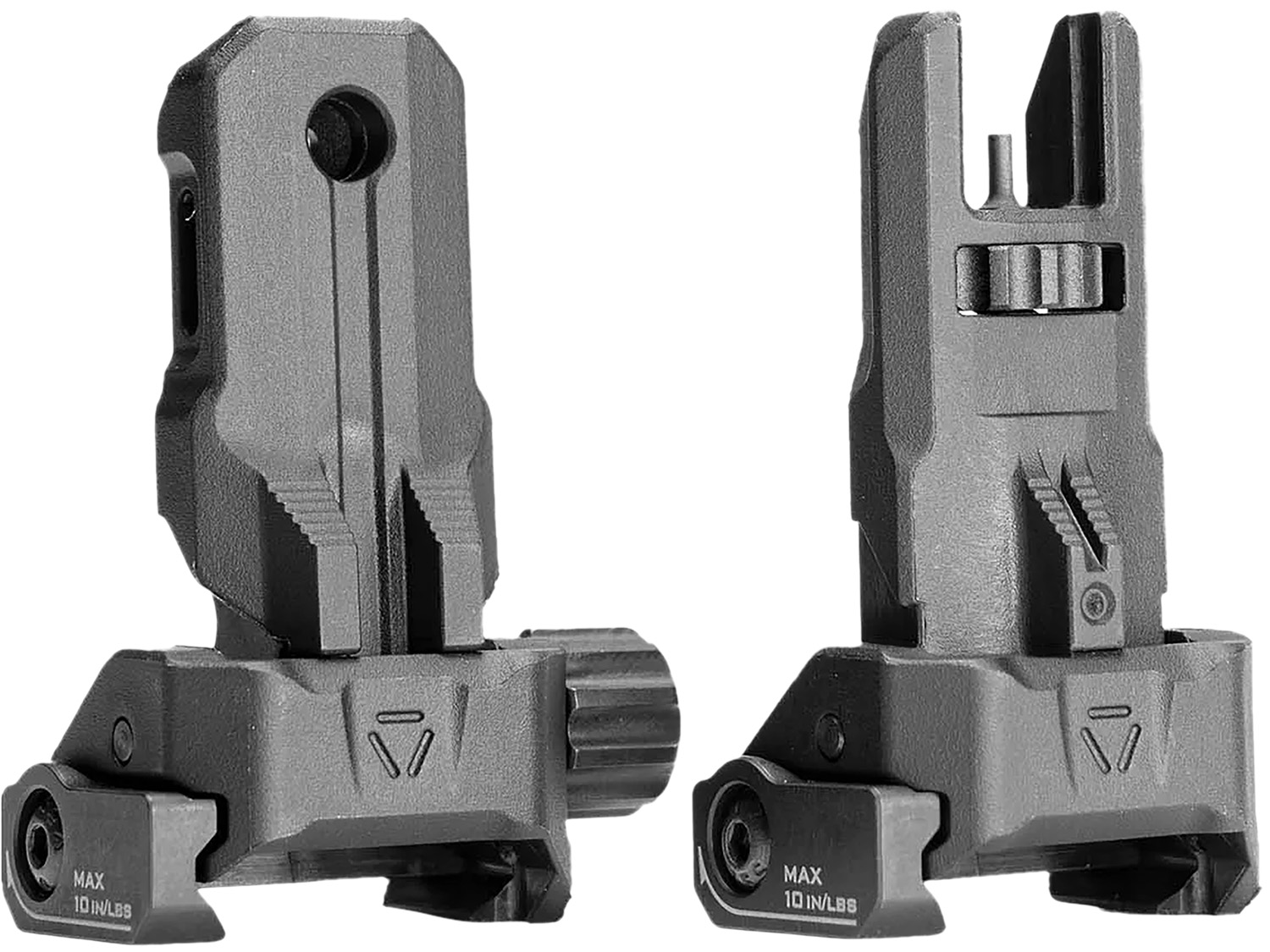 Strike Industries SPBUS Polymer Backup Sights, Black Folding for AR-15
