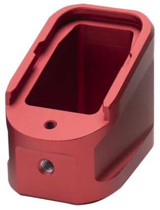 Strike Industries Extended Mag Plate for GLOCK G17 (9mm) / GLOCK G22 (.40 Cal), Red 6061-T6 Aluminum