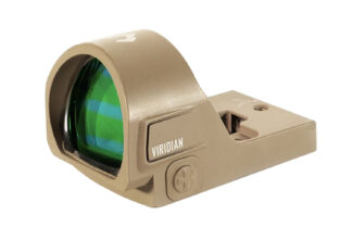 Viridian RFX35 1x 22mm 3 MOA Green Dot Reflex Sight, RMR Footprint, Flat Dark Earth